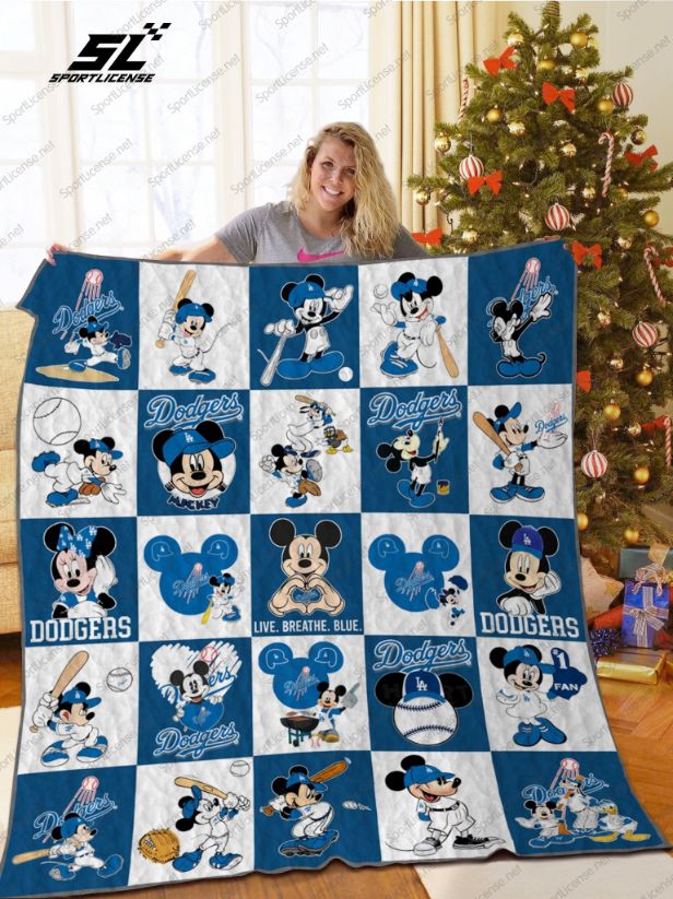 Show Support for the Los Angeles Dodgers - Warm and Comfortable Quilt Blanket