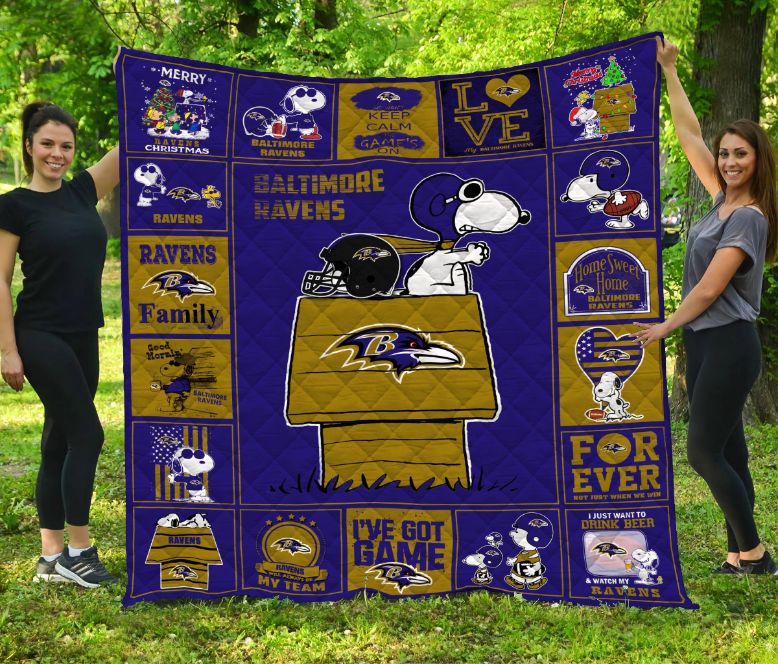 Show Your Love For Baltimore Ravens With SN Br Quilt Blanket