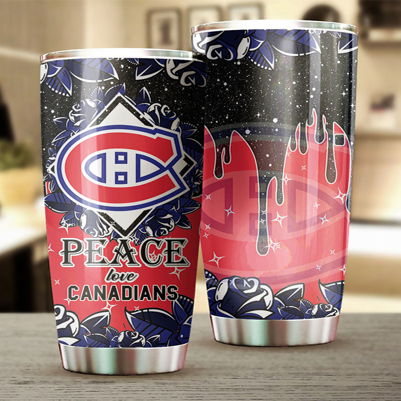 Show Your Love for Montreal Canadians with This Peace Love NHL Tumbler - Image 2
