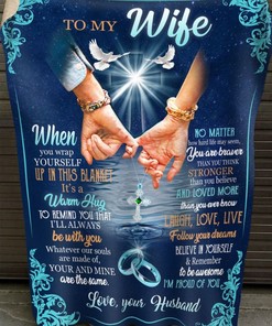 Show Your Love with Brave Wife Fleece Blanket Quilt Blanket
