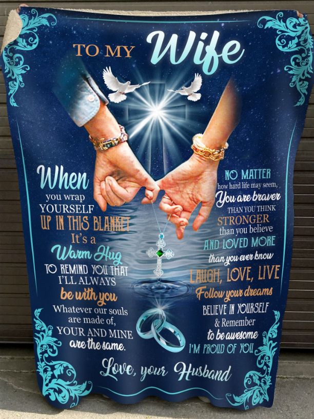 Show Your Love with Brave Wife Fleece Blanket Quilt Blanket