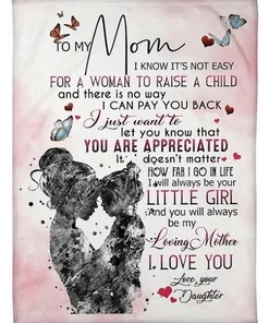 Show Your Love with a Personalized Fleece Blanket for Moms from Daughters