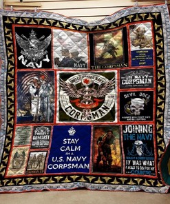 Show Your Support With Corpsman Navy Quilt Bedding Set