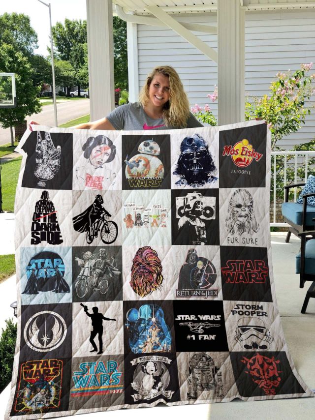 Show off your Star Wars obsession with this t-shirt quilt blanket