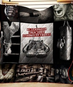 Show off your love for boxing with this Be Stronger quilt blanket