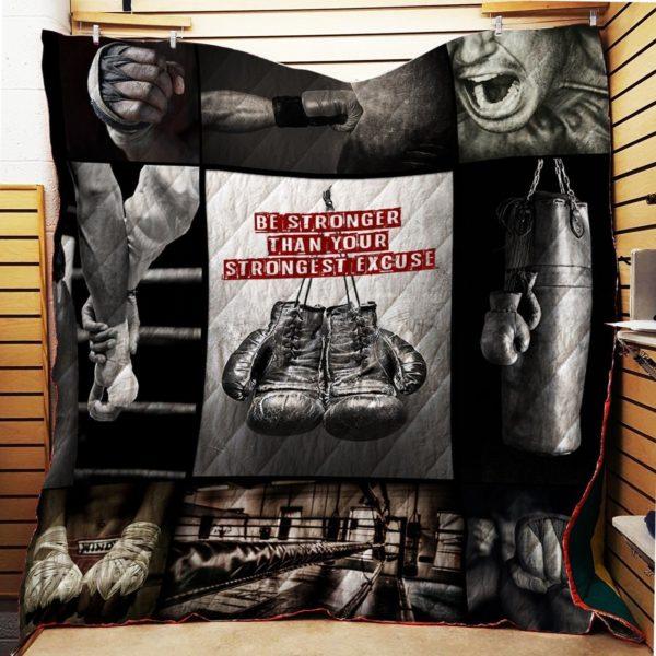 Show off your love for boxing with this Be Stronger quilt blanket