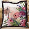 Show off your love for pigs with this flower pig quilt blanket