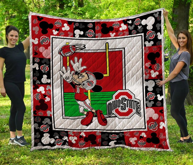 Show your support for the Buckeyes with Mk Ohio State Buckeyes Quilt Bedding Set