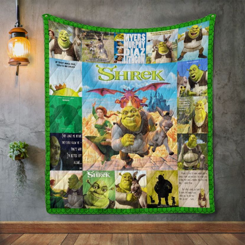 Shrek Cartoon Movie Quilt Bedding Set for Fans