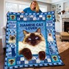 Siamese Cat Lover Quilt Blanket - A Great Customized Gift for any Siamese Cat Lover on a Special Occasion