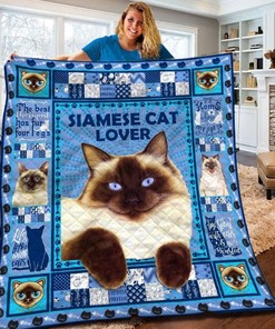 Siamese Cat Lover Quilt Blanket - A Great Customized Gift for any Siamese Cat Lover on a Special Occasion