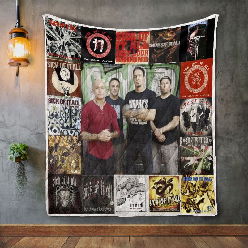 Sick of It All Album Covers Quilt Bedding Set with Quilt Blanket, Great Gifts for Music Lovers