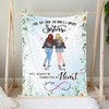 Side By Side or Miles Apart Sisters Quilt Set with Quotes