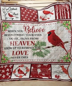 Signs From Heaven Cardinal Bird Quilt Blanket: A Reminder That Our Loved Ones Never Truly Leave