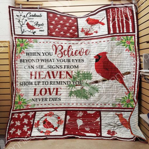 Signs From Heaven Cardinal Bird Quilt Blanket: A Reminder That Our Loved Ones Never Truly Leave