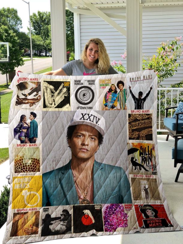 Singer Bruno Mars Quilt Blanket for Music Fans
