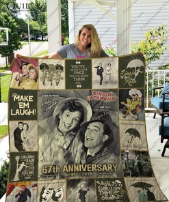 Singin' In The Rain 67th Anniversary Quotes Quilt Blanket for Musical Lovers