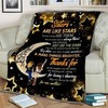 Sister Birthday Quilt Bedding Set: Love You to the Moon Fleece Blanket