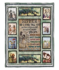 Sister Love Quilt Bedding Set: My Heart Will Ever Know You Are Family Fleece Blanket