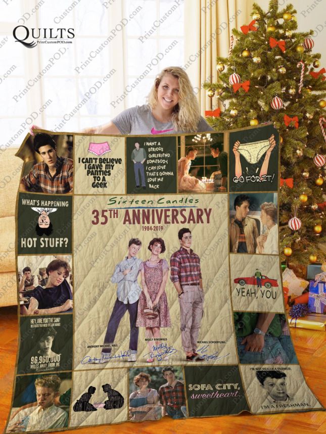 Sixteen Candles 35th Anniversary Quilts - Vintage Blanket for Movie Lovers