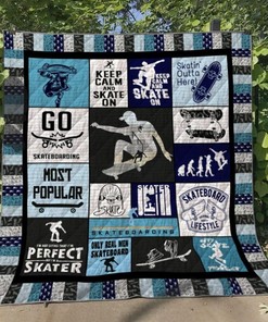Skateboarding Inspired Quilt Bedding Set for Sports Fans and Skaters