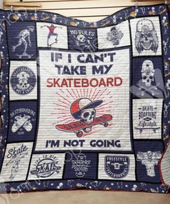 Skateboarding Skull Quilted Bedding Set - For Active Souls