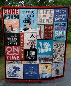 Skiing Life Is Better With Skiing Quilt Bedding Set
