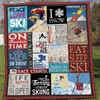 Skiing Life is Better on Snow Quilt Bedding Set - Perfect for Winter Sports Fans