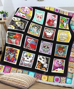 Skull 2 Premium Comfy Sofa Quilted Blanket - Perfect for Lazy Days