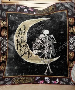 Skull Couple I Love You Quilted Bedding Set - For Romantic Souls