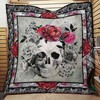 Skull Flower Quilted Bedding Set - For a Pop of Nature