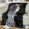 Skull Girl Devil Fleece Blanket Quilted Bedding Set - For a Dark and Mysterious Look