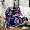 Skull Girl Fleece Blanket Quilted Bedding Set - For Rock and Goth Lovers