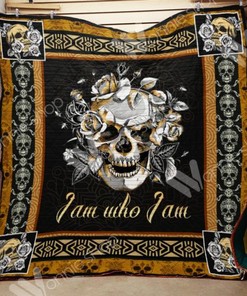 Skull I Am Who I Am Quilted Bedding Set - For a Bold Statement