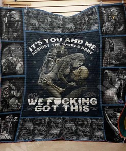 Skull It's You And Me Quilted Bedding Set - Perfect for Lovers