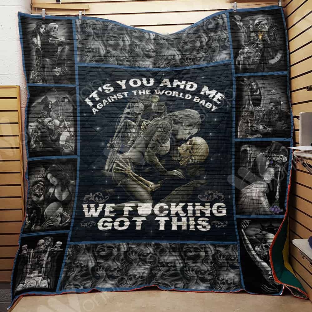 Skull It's You And Me Quilted Bedding Set - Perfect for Lovers