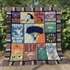 Skydiving Friends Don't Let Friends Skydive Alone Bed Set Cute with Quilt Blanket