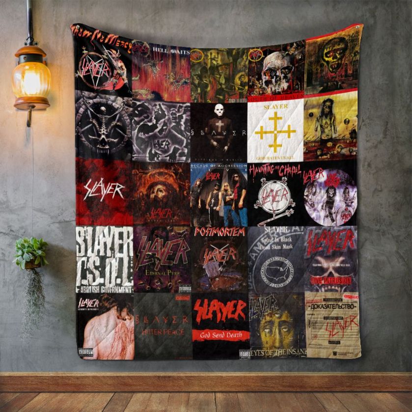 Slayer Album Covers Quilt Bedding Set for Music Fans