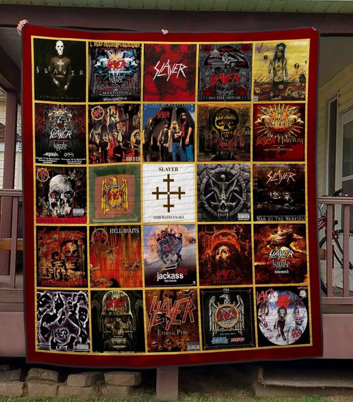 Slayer Ozzy Osbourne Collection Quilt Blanket, Ideal for Metal Fans
