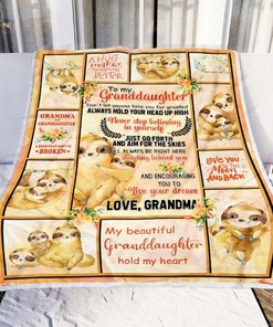 Sleepy Sloth Quilt Bedding Set for Granddaughter from Grandma