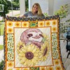 Sloth Sunflower Pattern Bedding Set for a Relaxing Night's Sleep