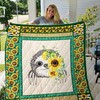 Sloth Sunflower Quilt Blanket - Cute and Cozy Blanket for Sloth and Sunflower Lovers