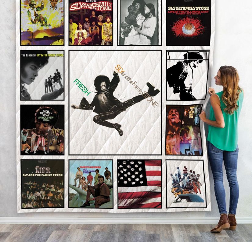 Sly and The Family Stone Quilt Blanket for Fans 01 - Cool and Trendy Sofa Throw Blanket for Music Fans