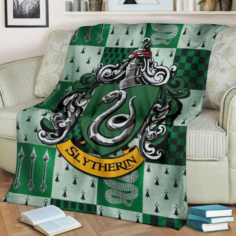 Slytherin House Best Seller Fleece Blanket: Perfect for Harry Potter Fans