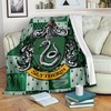 Slytherin House Fleece Blanket: Premium Comfy Sofa Throw Blanket for Harry Potter Fans