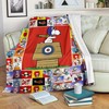 Snoopy And Woodstock Aviator Fleece Throw Blanket Gift