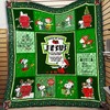 Snoopy Catch Up With Jesus - Religious Quilt Bedding Set