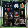 Snoopy Quotes Quilt Blanket with Inspirational Words - For Your Bed