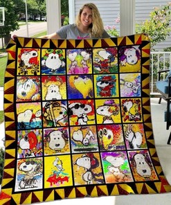 Snoopy Ver1 Quilt Blanket with Unique Designs - Perfect for Collectors
