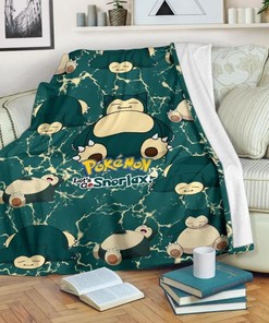 Snorlax Pokemon Fleece Blanket - Ideal for Pokemon Fans
